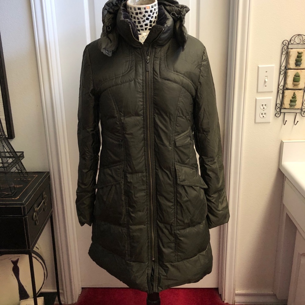 Cole Haan Down Quilted Hooded Coat